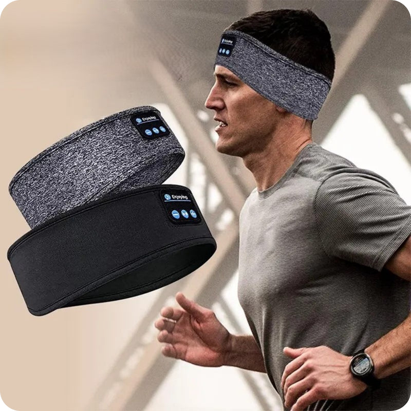 Bandana Elástica Bluetooth - Máscara de Olhos e Fones de Ouvido Sem Fio para Esportes e Dormir