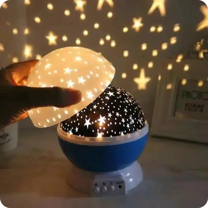 Projetor de Estrela Giratório de Decoração - Transforme seu Quarto em um Céu Estrelado