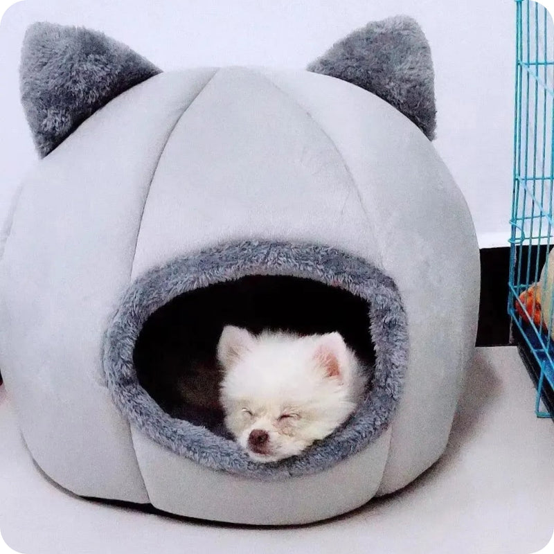 Casinha de Caverna para Gatos e Cães Pequenos - Confortável e Perfeita para Dormir