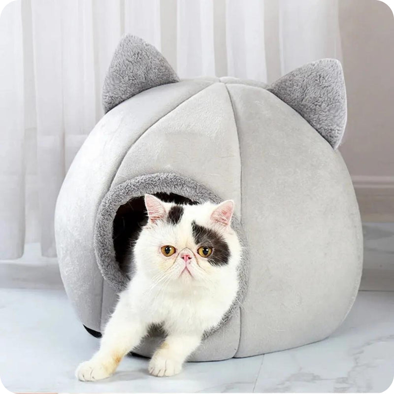 Casinha de Caverna para Gatos e Cães Pequenos - Confortável e Perfeita para Dormir