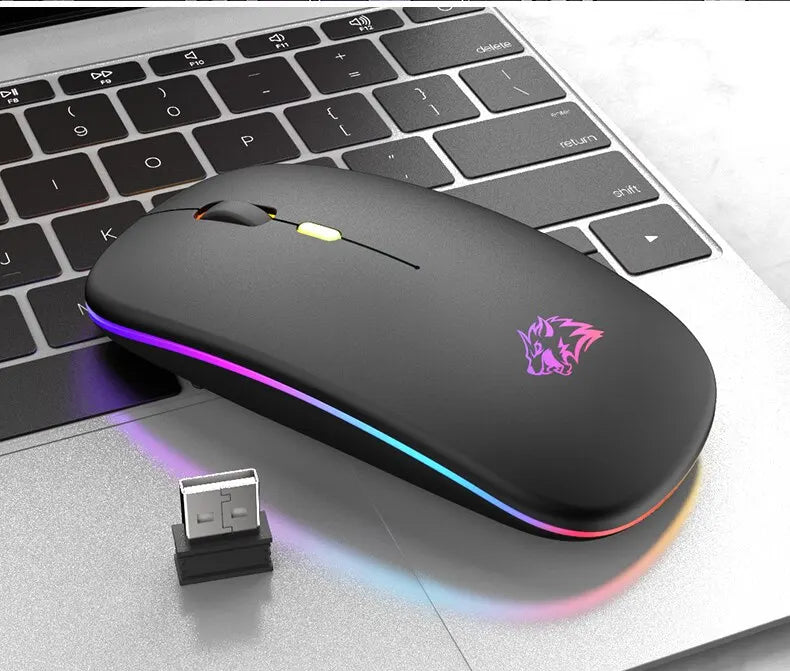 Mouse Bluetooth Sem Fio X15 com RGB, 2,4 GHz - Clique Silencioso