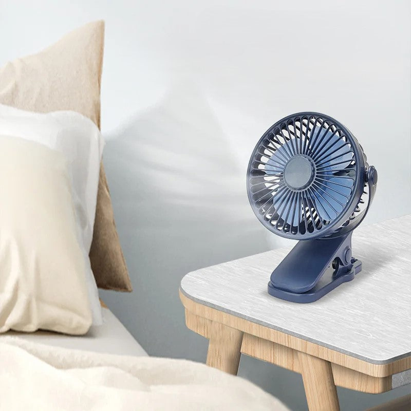 Mini Ventilador Portátil de Mesa para Estudos, Cozinha, Escritório e Dormitório