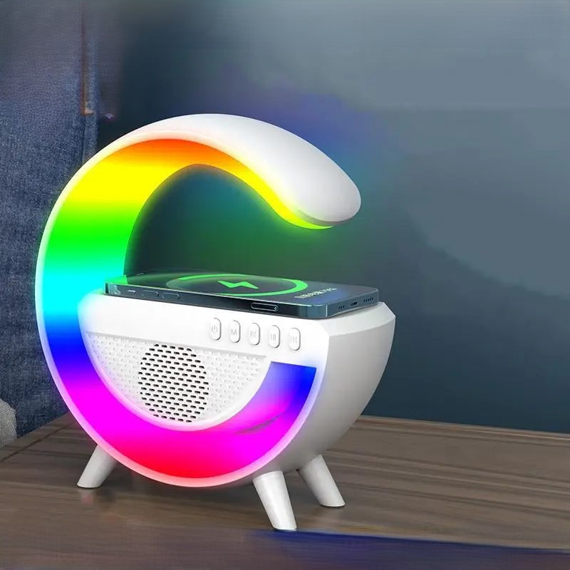 Caixa de Som G-Speaker com Carregamento por Indução e Leds RGB